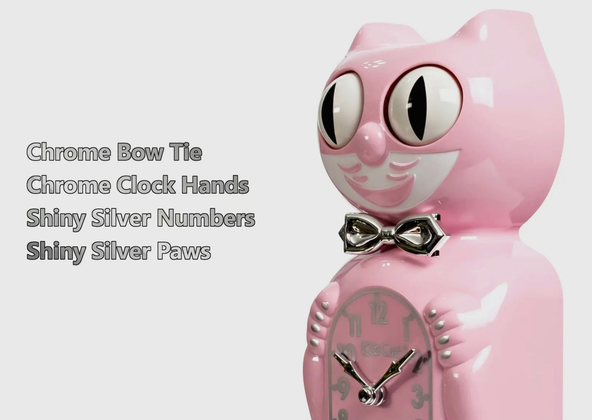 Retro Pink Kitchen Edition Kit-Cat Klock
