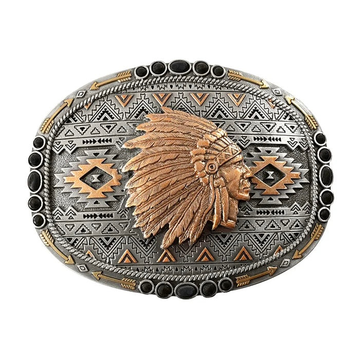 Nocona Bronze Chief Buckle