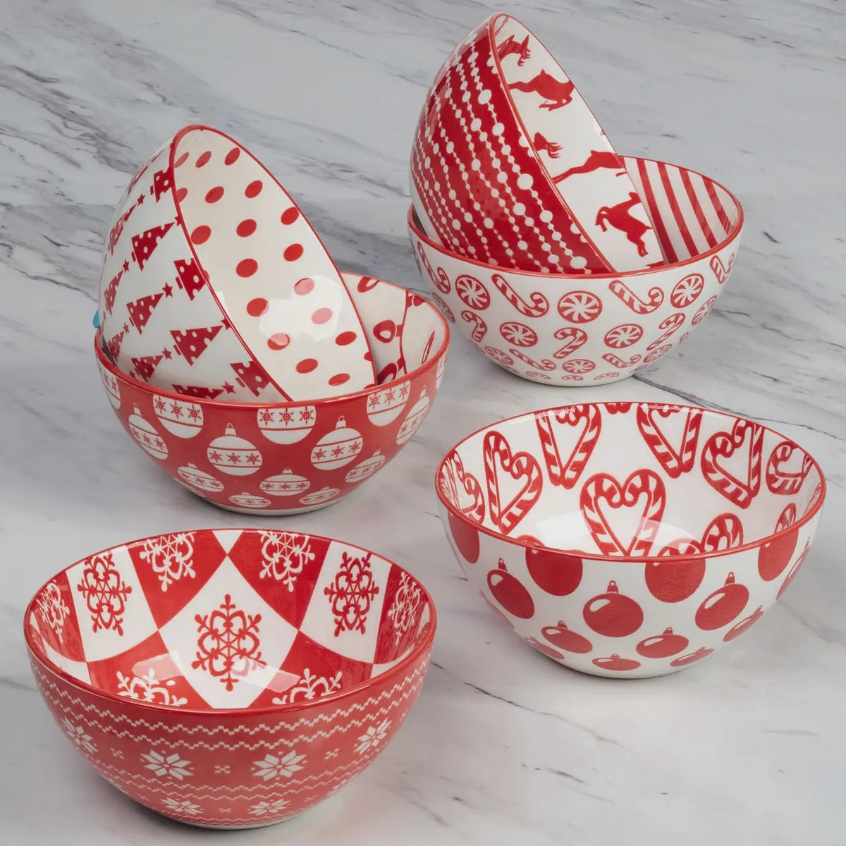 Peppermint Candy Christmas Bowl