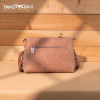 Trinity Ranch Floral Tooled Hair-On Cowhide Crossbody