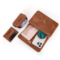 Wrangler 3PCs Set Mini Top Handle Crossbody/Wallet/Card Case Set