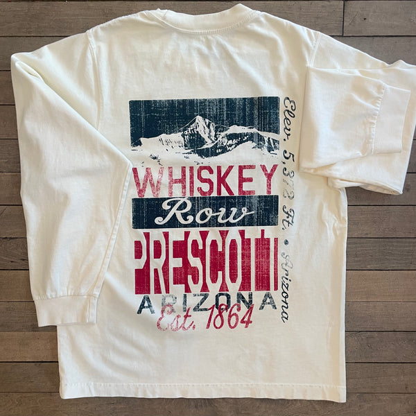 Whiskey Row Ivory Long Sleeve T-Shirt