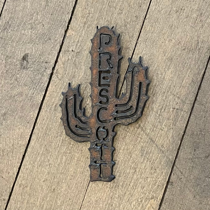 Prescott Cutout Saguaro Metal Magnet