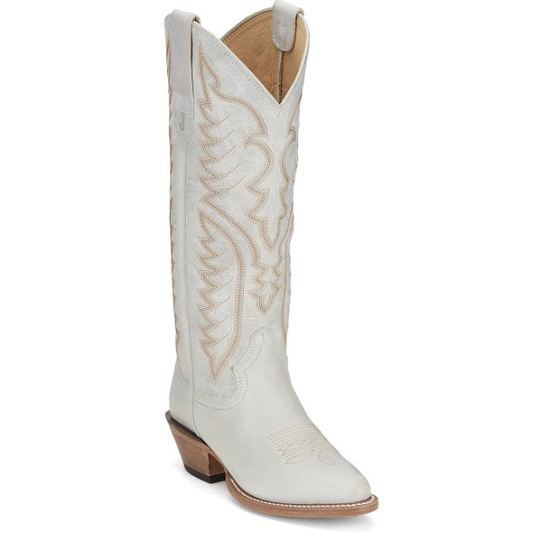 Women’s Justin EVELYN IVORY 15" WESTERN Cowboy Boots