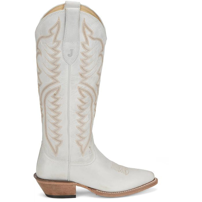 Women’s Justin EVELYN IVORY 15" WESTERN Cowboy Boots