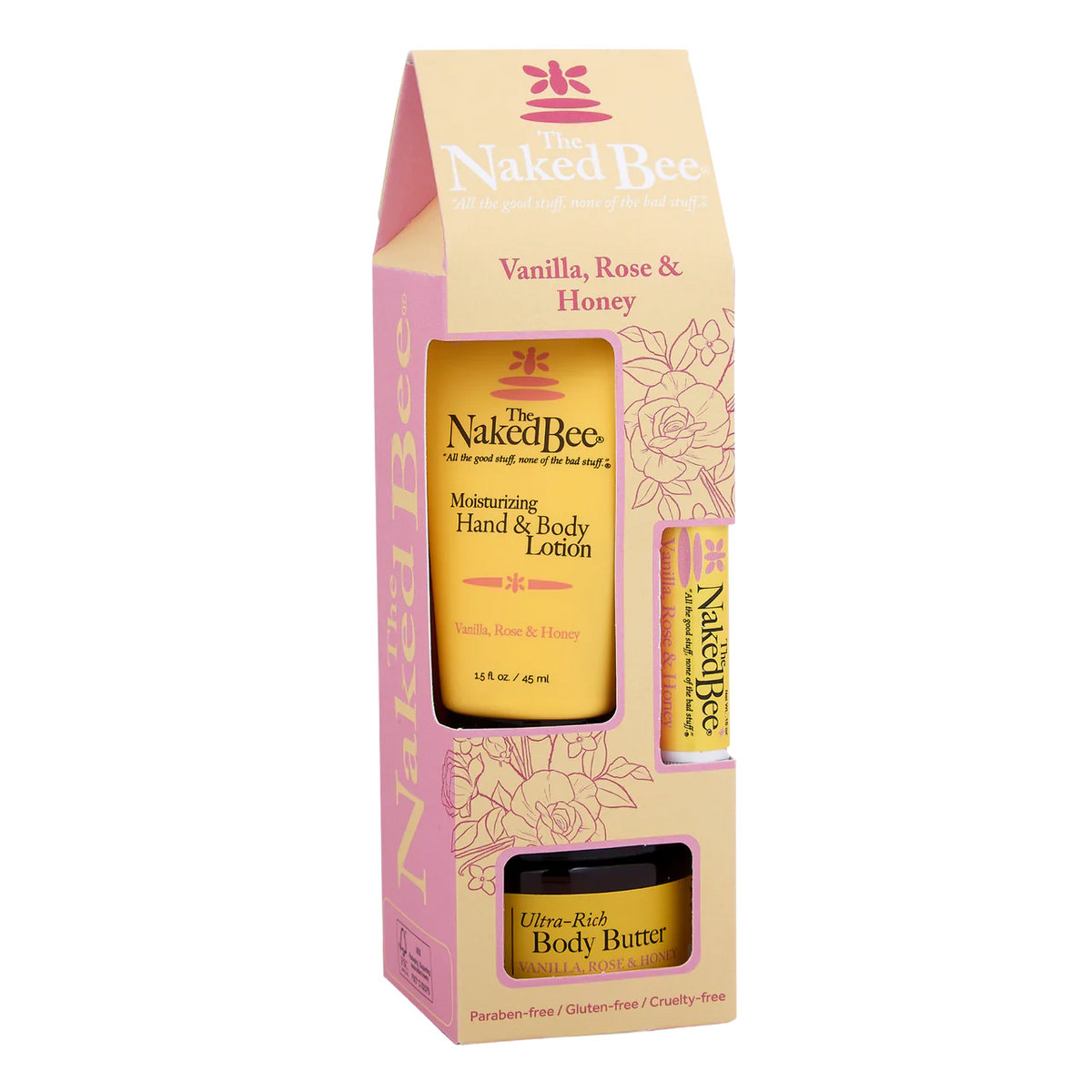 The Naked Bee Vanilla Rose & Honey Gift Collection