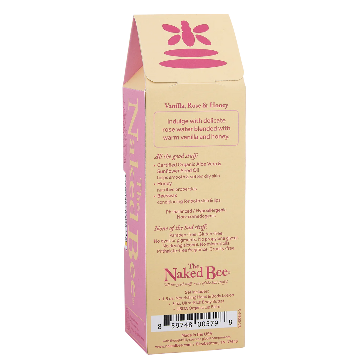 The Naked Bee Vanilla Rose & Honey Gift Collection