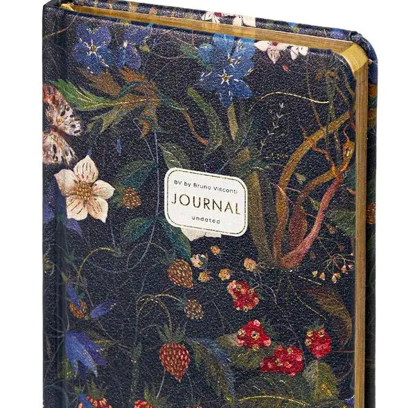 A6 Vegan Leather Hardcover Daily Planner - Forest Flowers