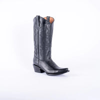 WOMEN’S TANNER MARK Dark Horse Classic Black Calf Cowgirl Boots