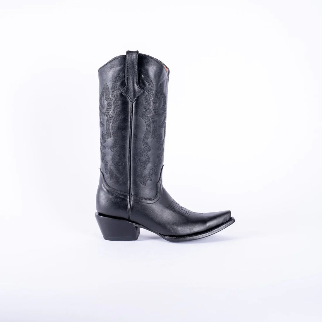 WOMEN’S TANNER MARK Dark Horse Classic Black Calf Cowgirl Boots