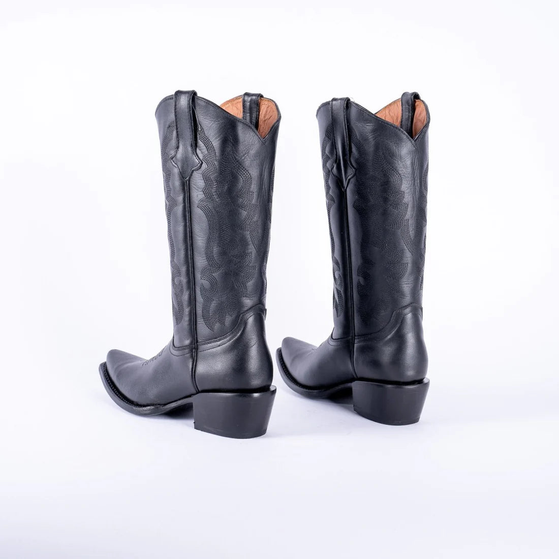 WOMEN’S TANNER MARK Dark Horse Classic Black Calf Cowgirl Boots