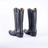 WOMEN’S TANNER MARK Dark Horse Classic Black Calf Cowgirl Boots