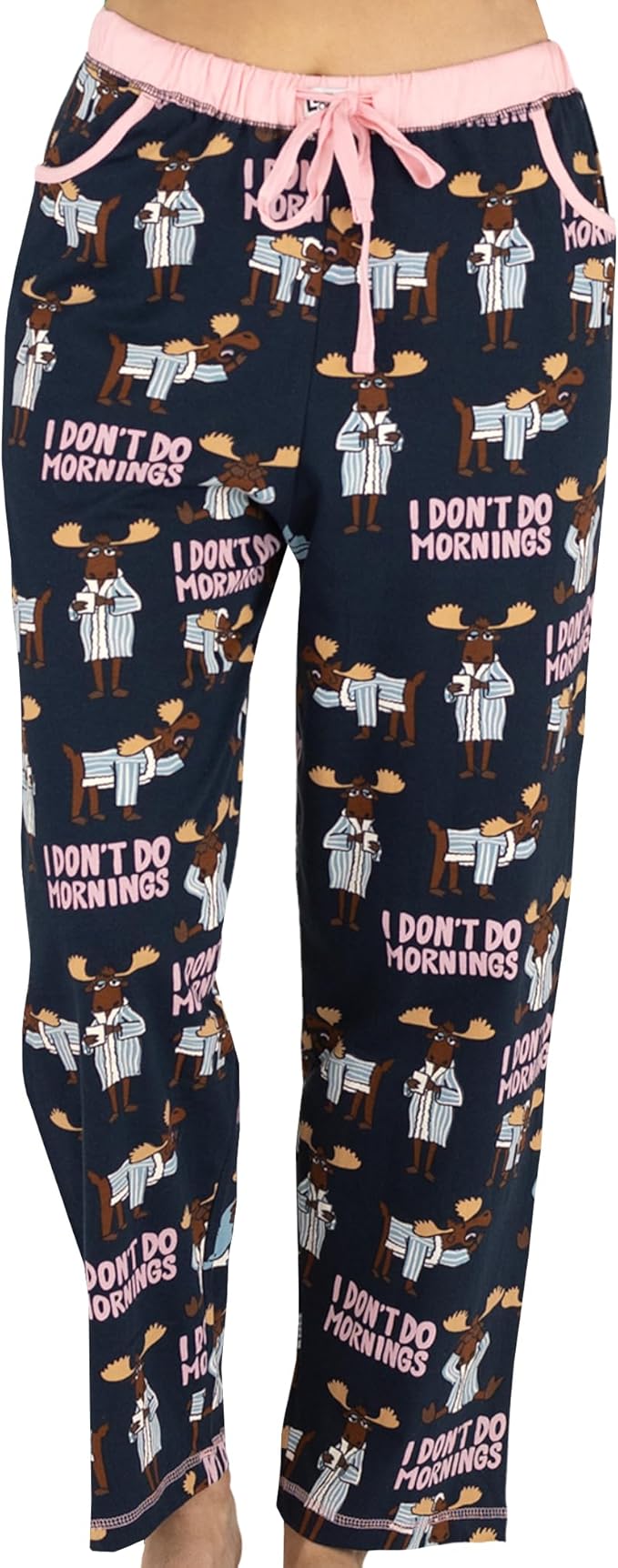 Lazy One I Don't Do Mornings Women's Regular Fit Moose PJ Pant