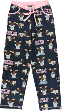 Lazy One I Don't Do Mornings Women's Regular Fit Moose PJ Pant
