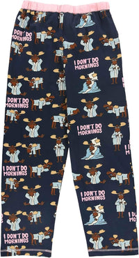 Lazy One I Don't Do Mornings Women's Regular Fit Moose PJ Pant