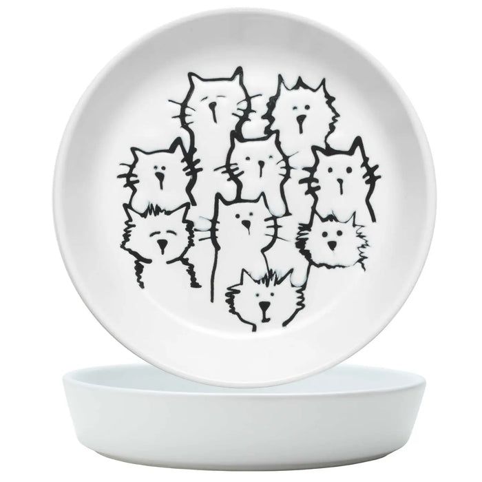Random Cats Glass Dish Big