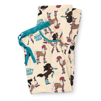 Lazy One Booty Sleep White Women's Regular Fit Horse PJ Pant