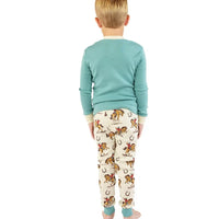 Lazy One Horsin' Around Kid's Long Sleeve PJ Set