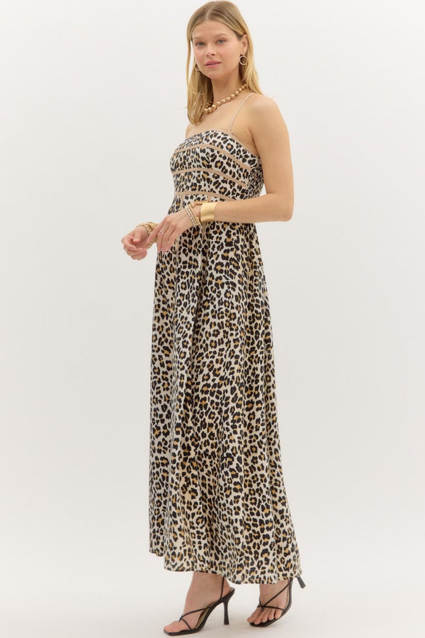 Cheetah Print Midi Dress