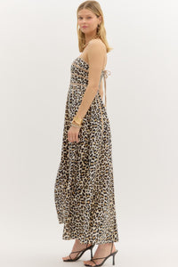 Cheetah Print Midi Dress