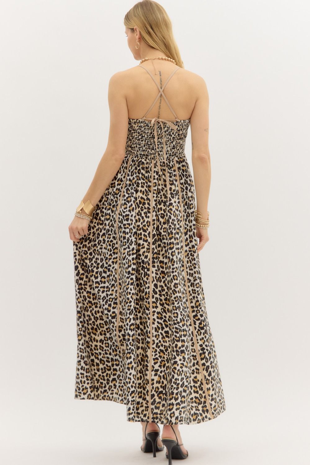 Cheetah Print Midi Dress