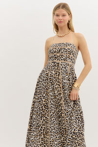 Cheetah Print Midi Dress