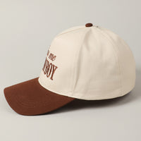 Kiss Me Cowboy Embroidery Cap