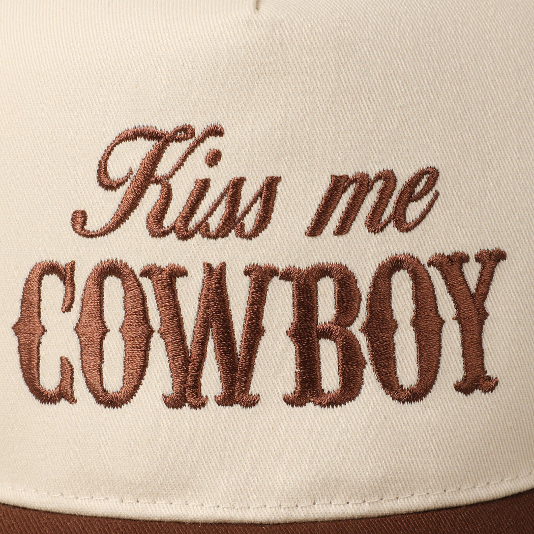 Kiss Me Cowboy Embroidery Cap