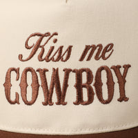 Kiss Me Cowboy Embroidery Cap