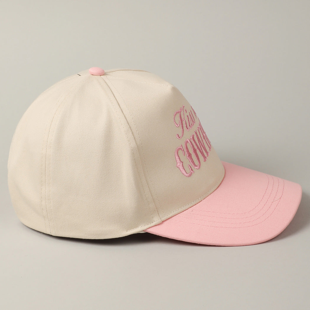 Kiss Me Cowboy Embroidery Cap