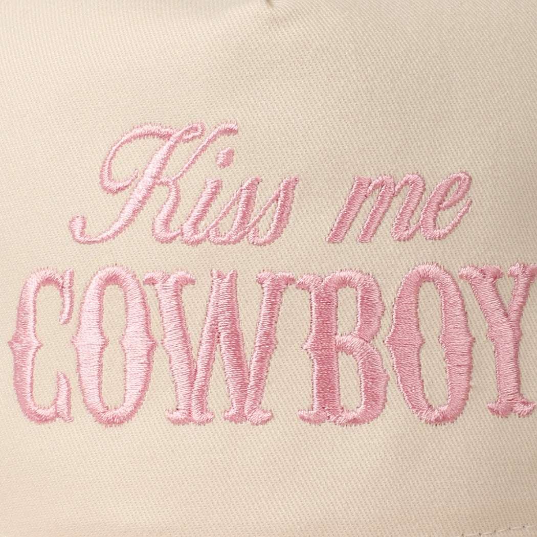 Kiss Me Cowboy Embroidery Cap