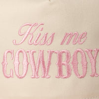 Kiss Me Cowboy Embroidery Cap