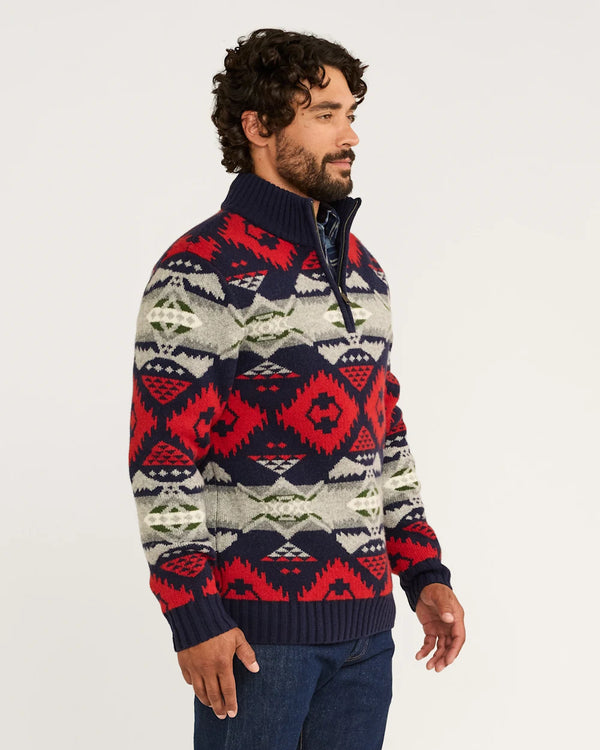 Pendleton Men’s Nehalem Quarter Zip Lambswool Sweater
