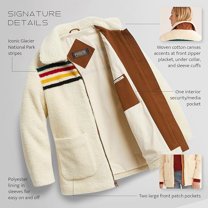 Women's Glacier Sunset Sherpa Fleece Jacket – Drawnwest