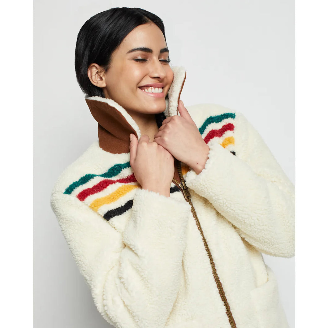 Women's Glacier Sunset Sherpa Fleece Jacket – Drawnwest