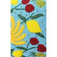 Lush Fruits Beaded Bucket Bag
