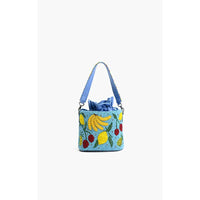 Lush Fruits Beaded Bucket Bag