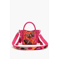 Embellished Top Handle Crossbody-Pink Butterfly