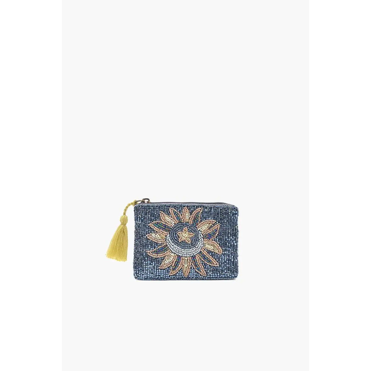 Celestial Embellishded Mini Pouch - Star Flower
