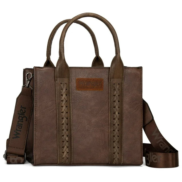 Wrangler Medium Tote Bag for Women Designer Satchel Handbags Top-handle Purses with Strap