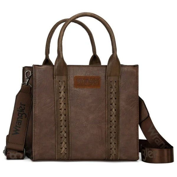 Wrangler Medium Tote Bag for Women Designer Satchel Handbags Top-handle Purses with Strap
