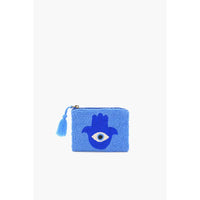 Blue Symbolic Embroidered Mini Pouches