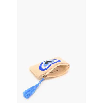 Blue Symbolic Embroidered Mini Pouches