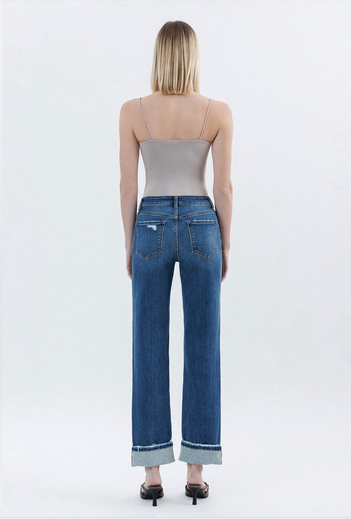 Victoria - High-Rise Stretch Straight Jeans