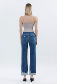 Victoria - High-Rise Stretch Straight Jeans