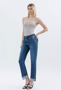Victoria - High-Rise Stretch Straight Jeans