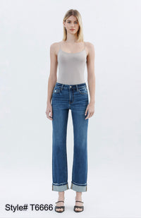 Victoria - High-Rise Stretch Straight Jeans