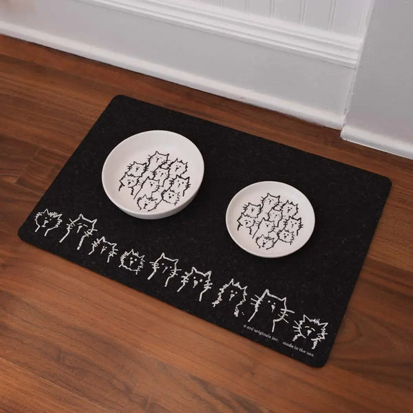 Random Cats Glass Dish Big