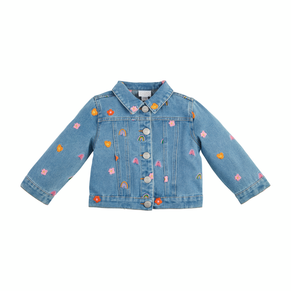 Floral Embroidered Toddler Jacket 2T-3T
