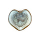 Ceramic, crystal glass middle, handmade, little dish, heart shape, cream